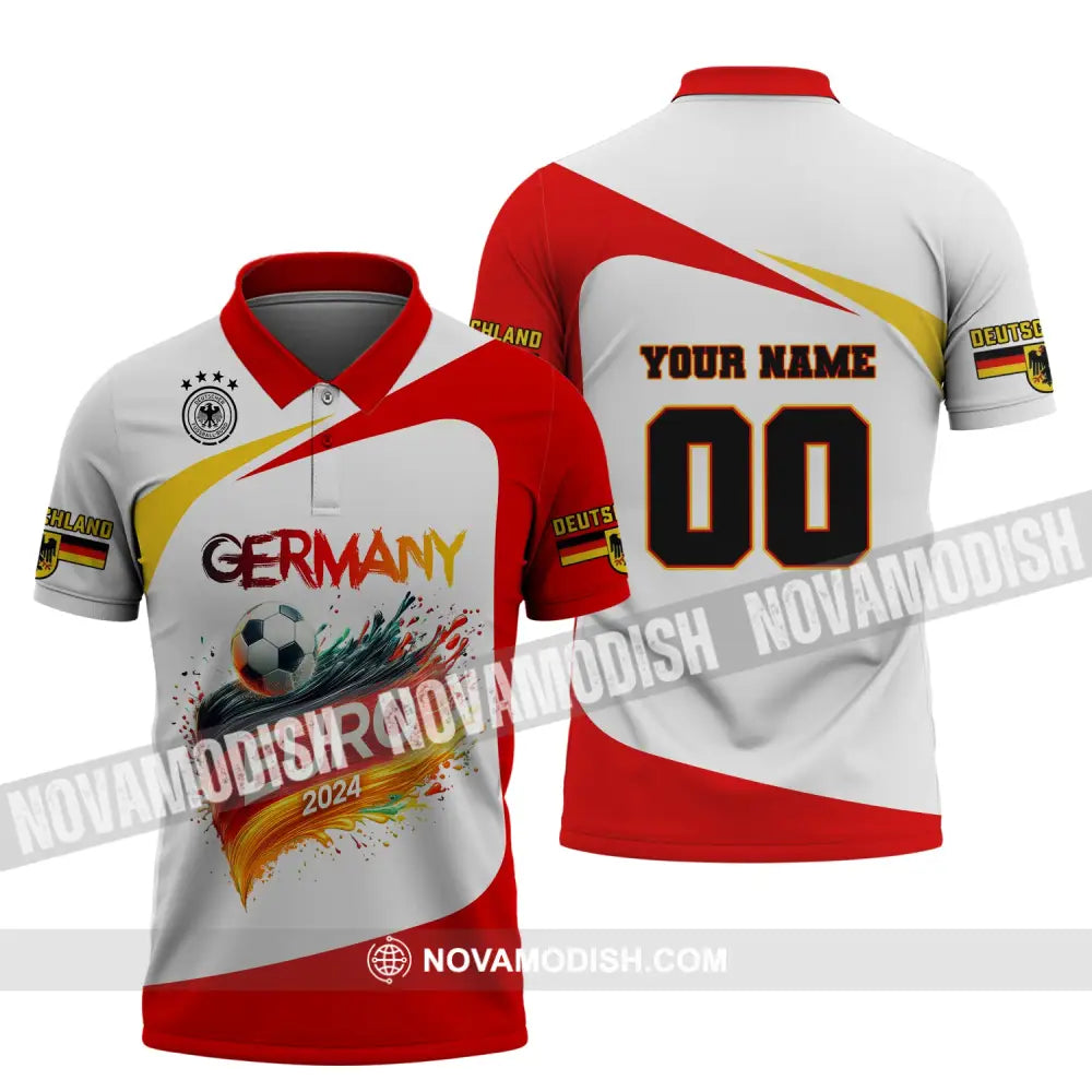 Unisex Shirt Custom Name And Number Germany Euro 2024 Football Polo Long Sleeve / S T-Shirt