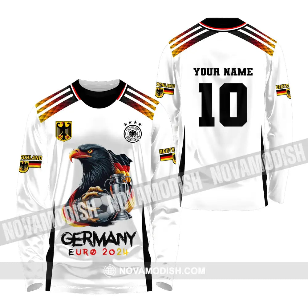 Unisex Shirt Custom Name And Number Germany Euro 2024 Football Polo Long Sleeve / S T-Shirt