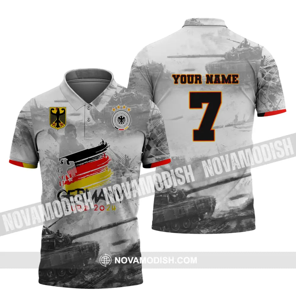 Unisex Shirt Custom Name And Number Germany Euro 2024 Football Polo Long Sleeve / S T-Shirt