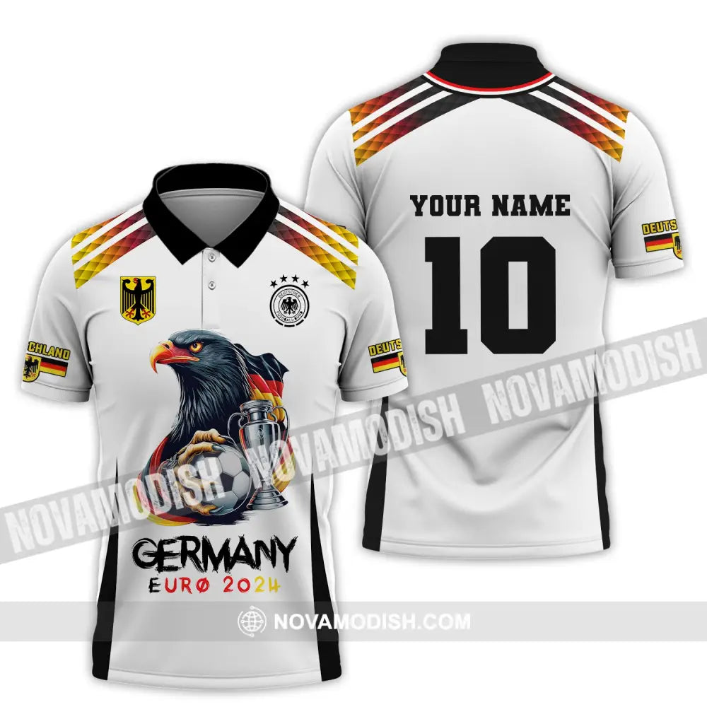 Unisex Shirt Custom Name And Number Germany Euro 2024 Football Polo Long Sleeve / S T-Shirt