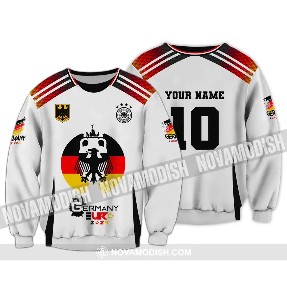 Unisex Shirt Custom Name And Number Germany Euro 2024 Football Polo Long Sleeve / S T-Shirt