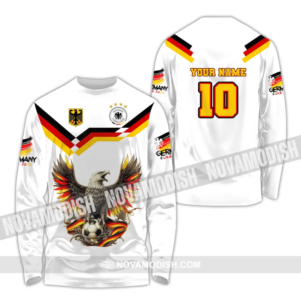 Unisex Shirt Custom Name And Number Germany Euro 2024 Football Polo Long Sleeve / S T-Shirt