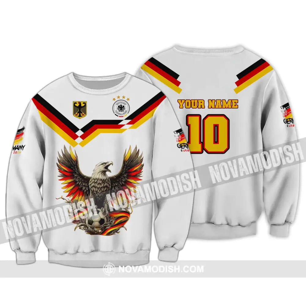 Unisex Shirt Custom Name And Number Germany Euro 2024 Football Polo Long Sleeve / S T-Shirt