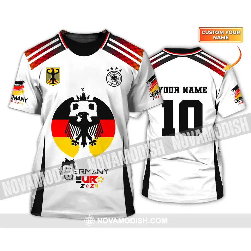 Unisex Shirt Custom Name And Number Germany Euro 2024 Football Polo Long Sleeve T-Shirt