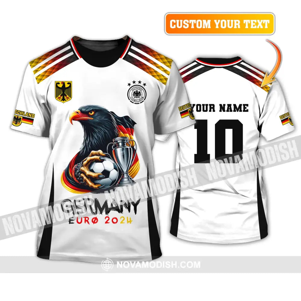 Unisex Shirt Custom Name And Number Germany Euro 2024 Football Polo Long Sleeve T-Shirt