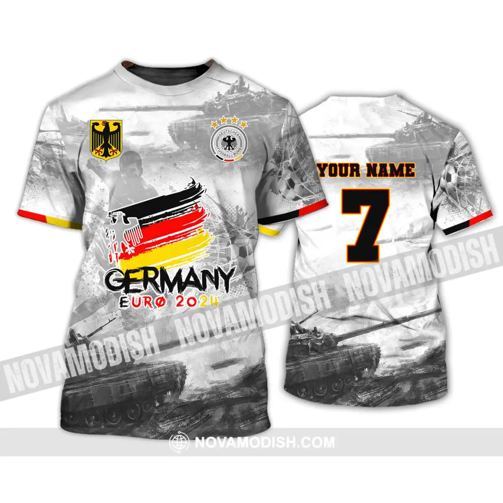 Unisex Shirt Custom Name And Number Germany Euro 2024 Football Polo Long Sleeve T-Shirt / S