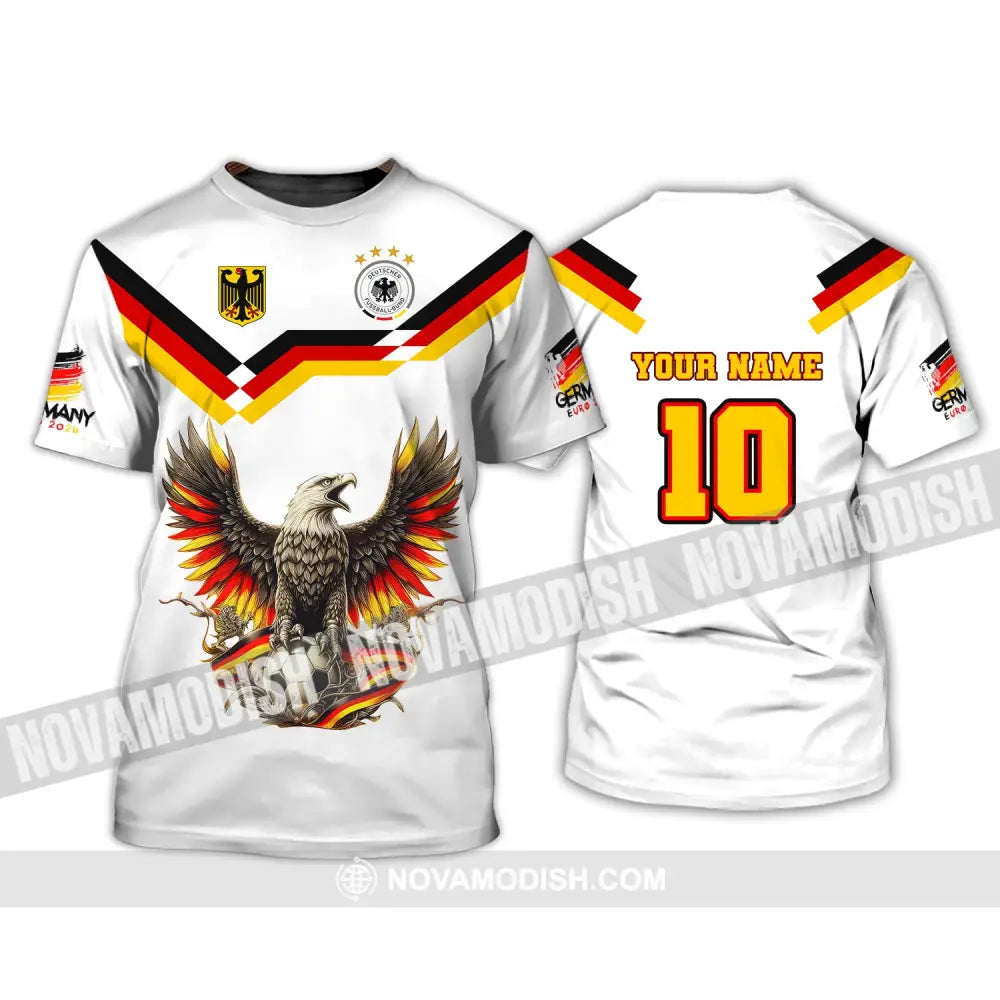 Unisex Shirt Custom Name And Number Germany Euro 2024 Football Polo Long Sleeve T-Shirt / S