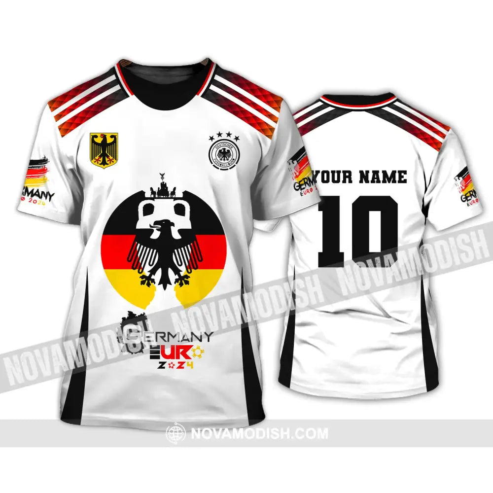 Unisex Shirt Custom Name And Number Germany Euro 2024 Football Polo Long Sleeve T-Shirt / S