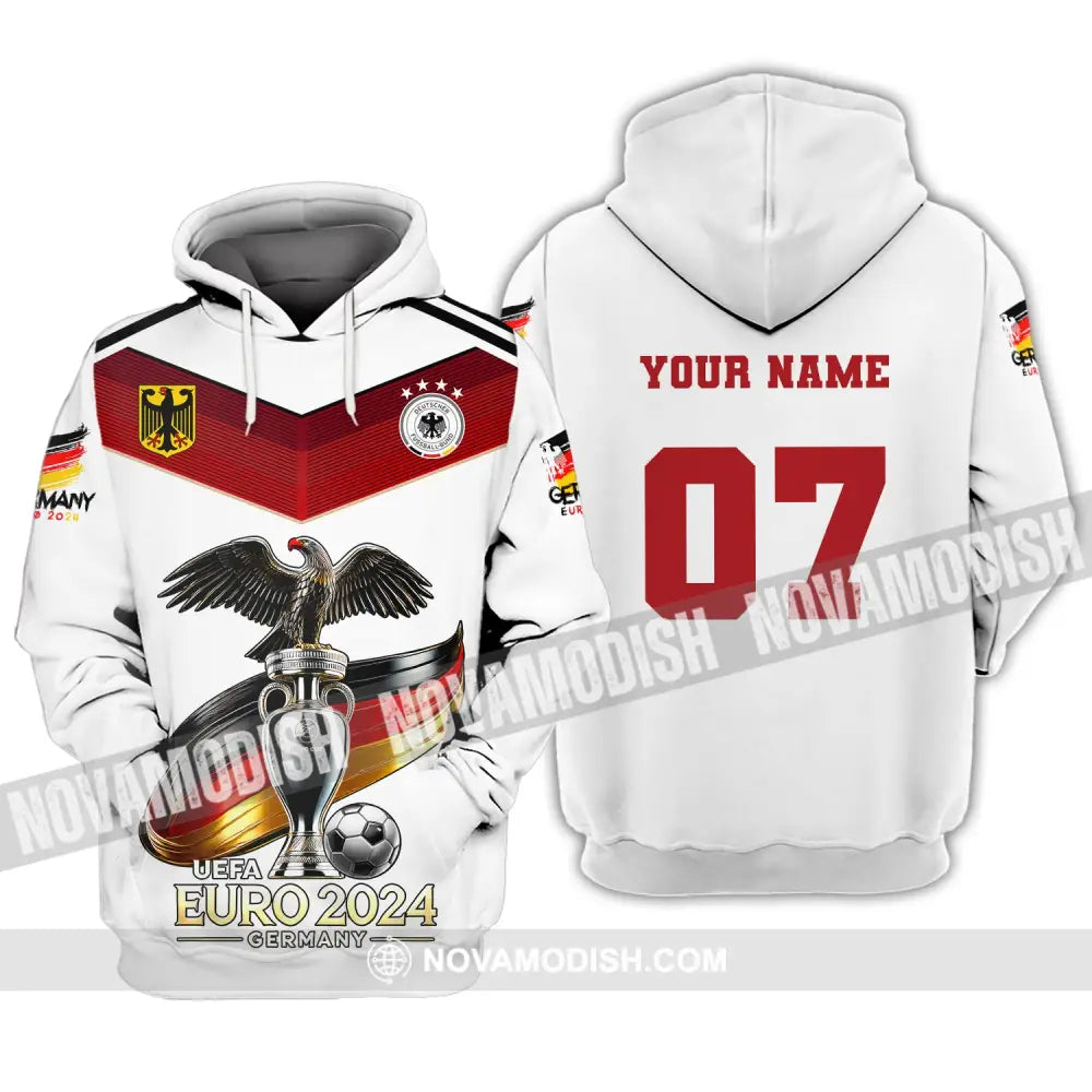 Unisex Shirt Custom Name And Number Germany Euro 2024 Football Uefa Polo Long Sleeve Hoodie / S