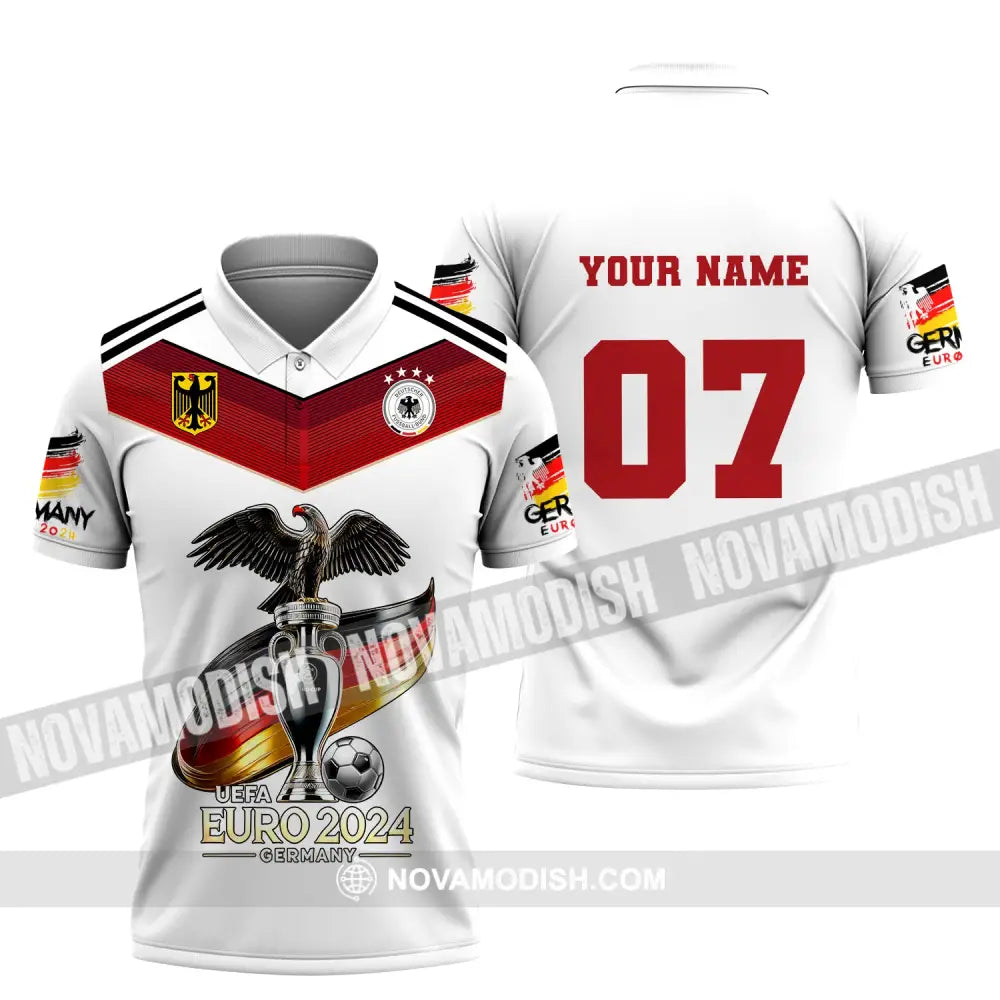 Unisex Shirt Custom Name And Number Germany Euro 2024 Football Uefa Polo Long Sleeve / S T-Shirt