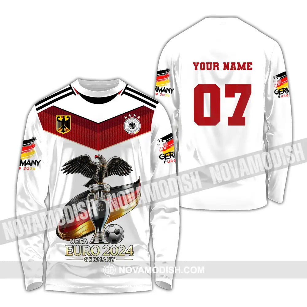 Unisex Shirt Custom Name And Number Germany Euro 2024 Football Uefa Polo Long Sleeve / S T-Shirt