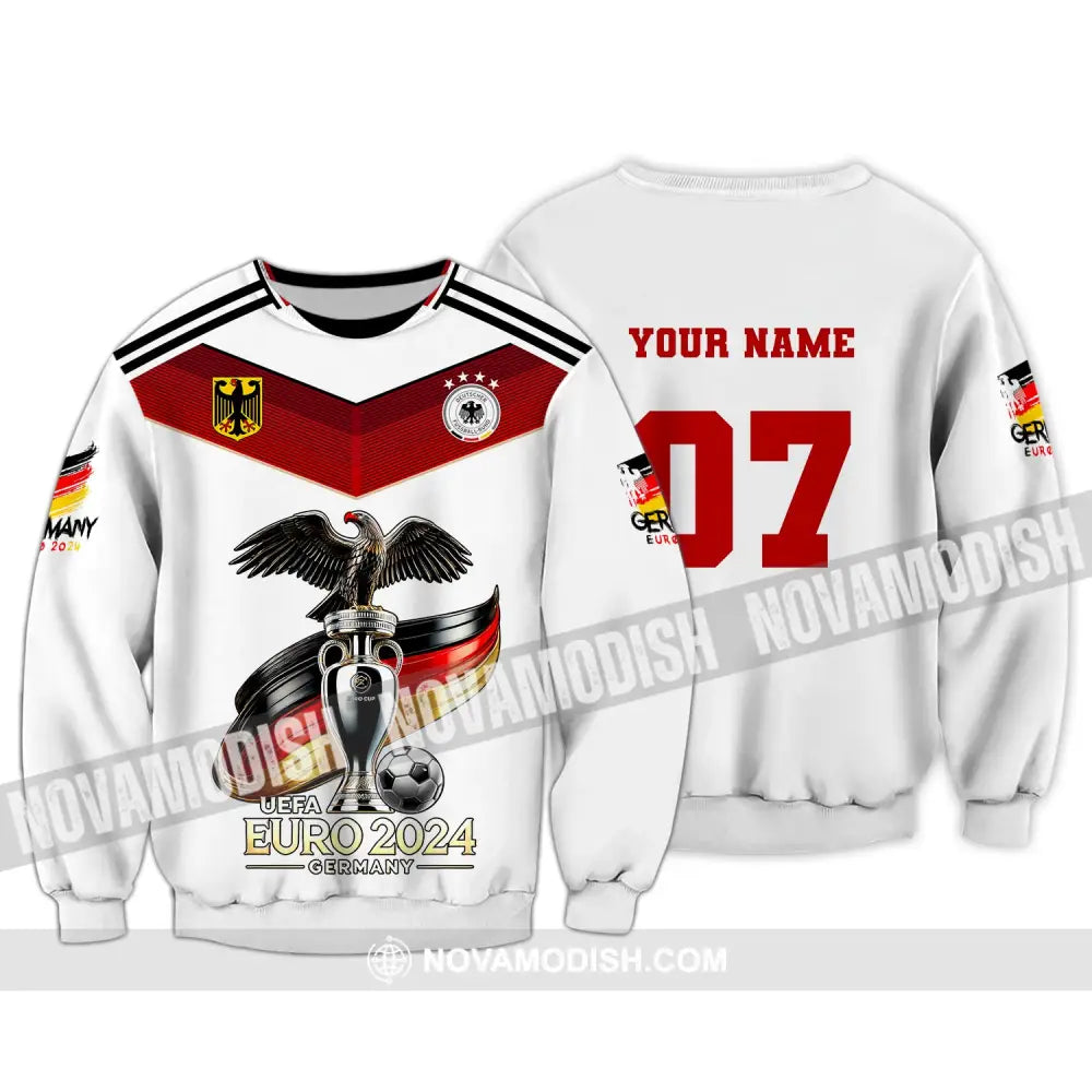 Unisex Shirt Custom Name And Number Germany Euro 2024 Football Uefa Polo Long Sleeve / S T-Shirt