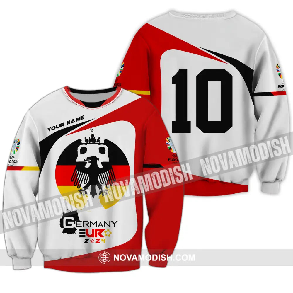 Unisex Shirt - Custom Name And Number Germany Euro 2024 Long Sleeve / S T-shirt