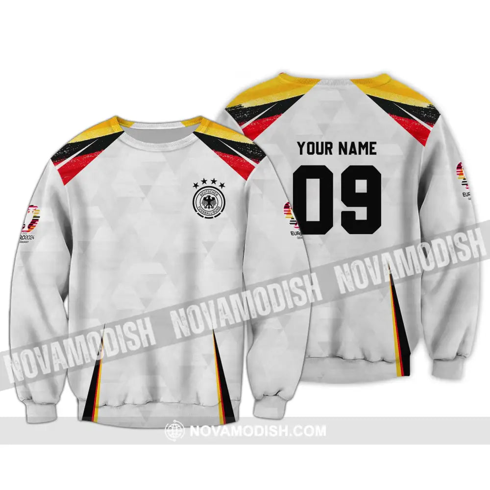 Unisex Shirt - Custom Name And Number Shirt Germany Euro 2024 Shirt Long Sleeve / S T-shirt
