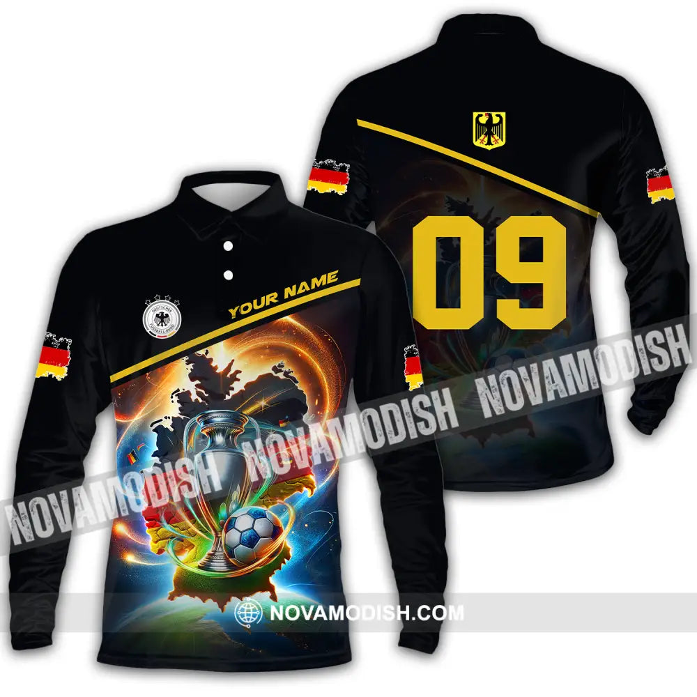 Unisex Shirt - Custom Name And Number Germany Euro 2024 Shirt National Team Cup Of Germany Long Sleeve Polo / S T-shirt