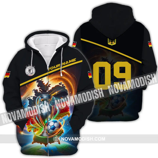 Unisex Shirt - Custom Name And Number Germany Euro 2024 Shirt National Team Cup Of Germany Zipper Hoodie / S T-shirt