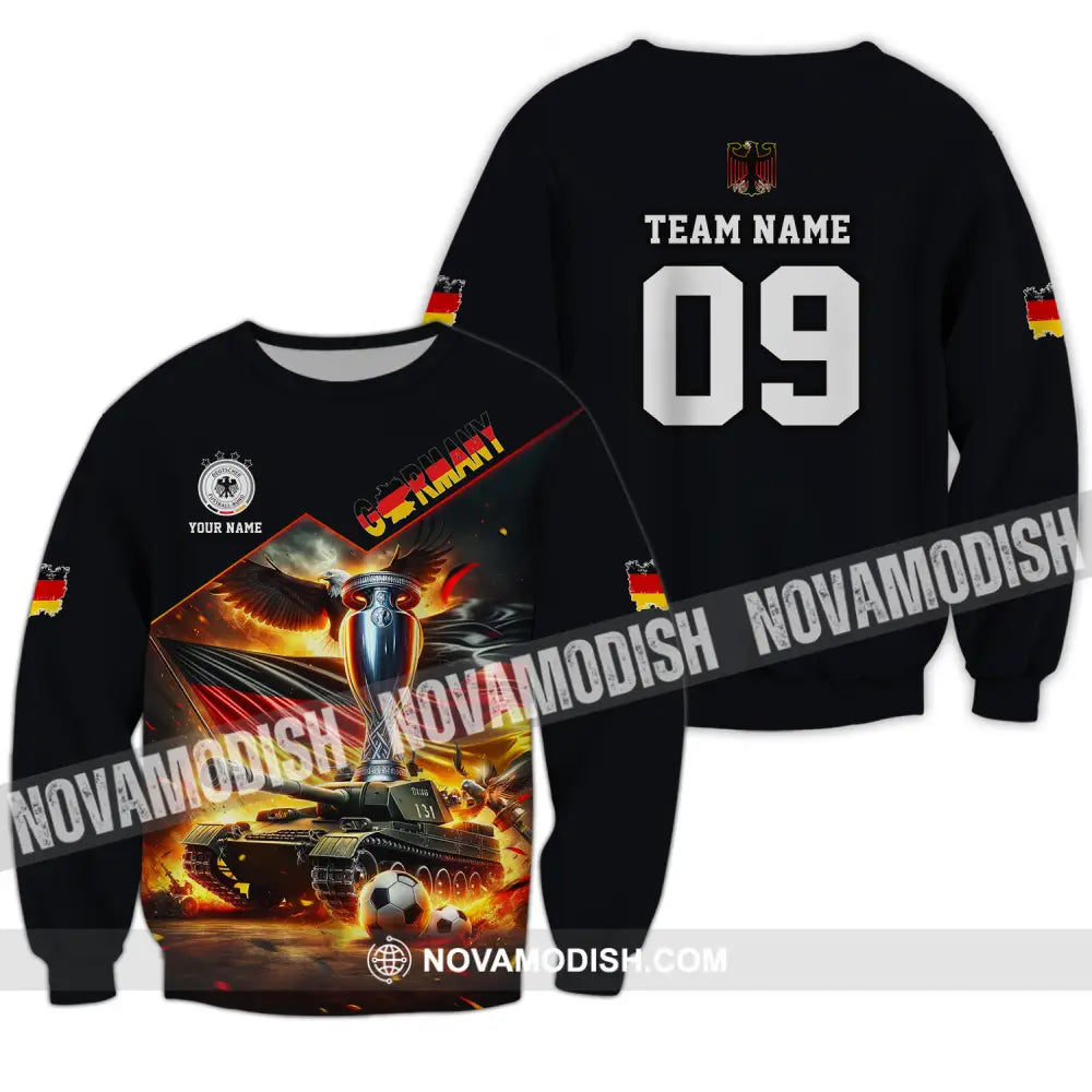 Unisex Shirt - Custom Name And Number Germany Euro 2024 Shirt National Team German Tanks Long Sleeve / S T-shirt