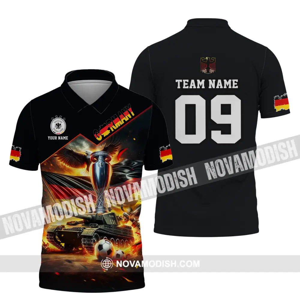 Unisex Shirt - Custom Name And Number Germany Euro 2024 Shirt National Team German Tanks Polo Shirt / S T-shirt