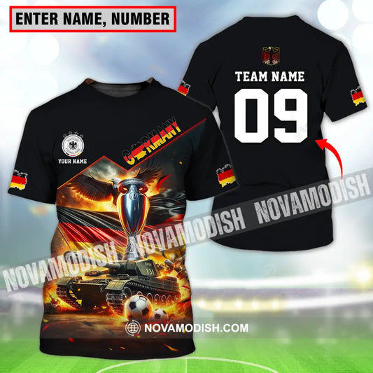 Unisex Shirt - Custom Name And Number Germany Euro 2024 Shirt National Team German Tanks T-shirt