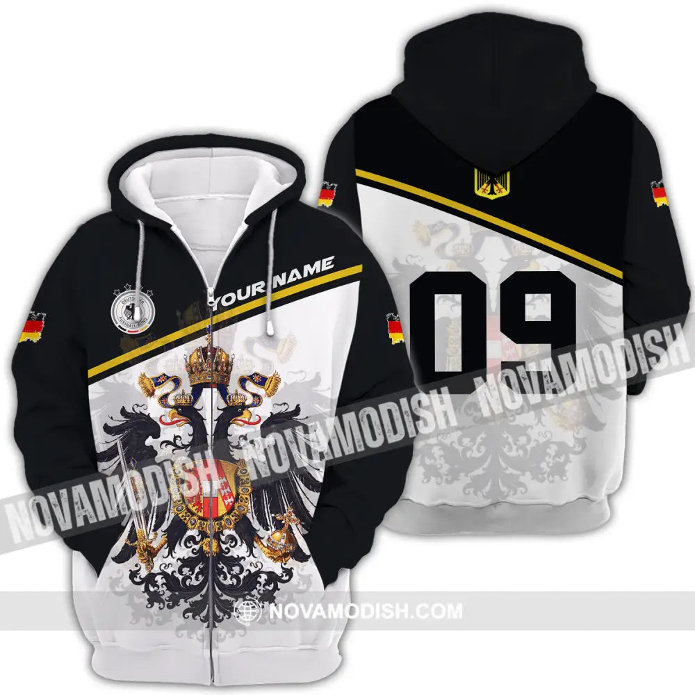 Unisex Shirt - Custom Name And Number Germany Euro 2024 Shirt National Team Germany Lover Zipper Hoodie / S T-shirt
