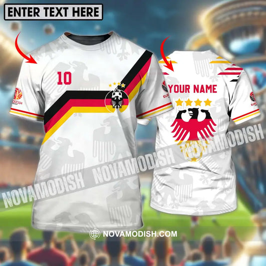 Unisex Shirt - Custom Name And Number Germany Euro 2024 White Color T-shirt