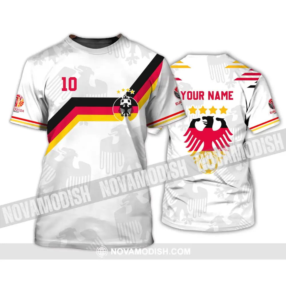 Unisex Shirt - Custom Name And Number Germany Euro 2024 White Color T-Shirt / S T-shirt