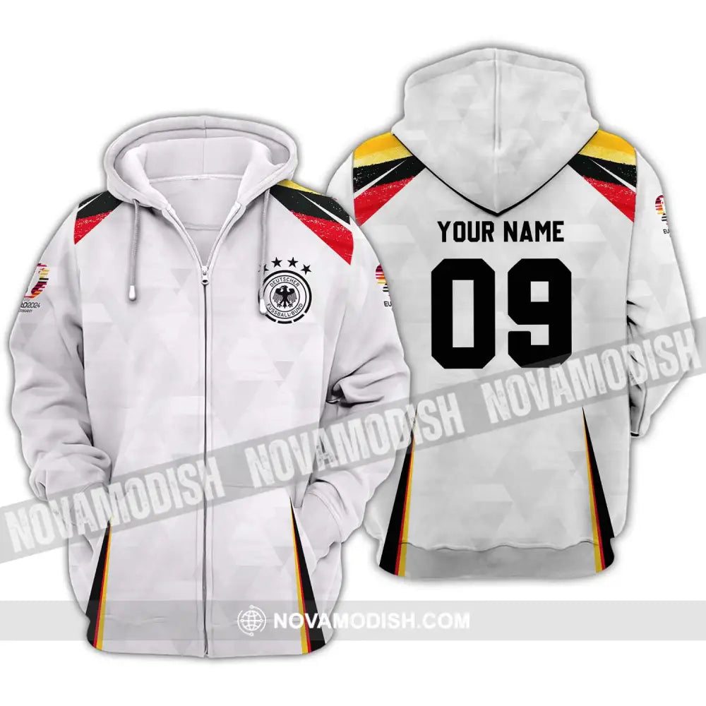 Unisex Shirt - Custom Name And Number Shirt Germany Euro 2024 Shirt Zipper Hoodie / S T-shirt