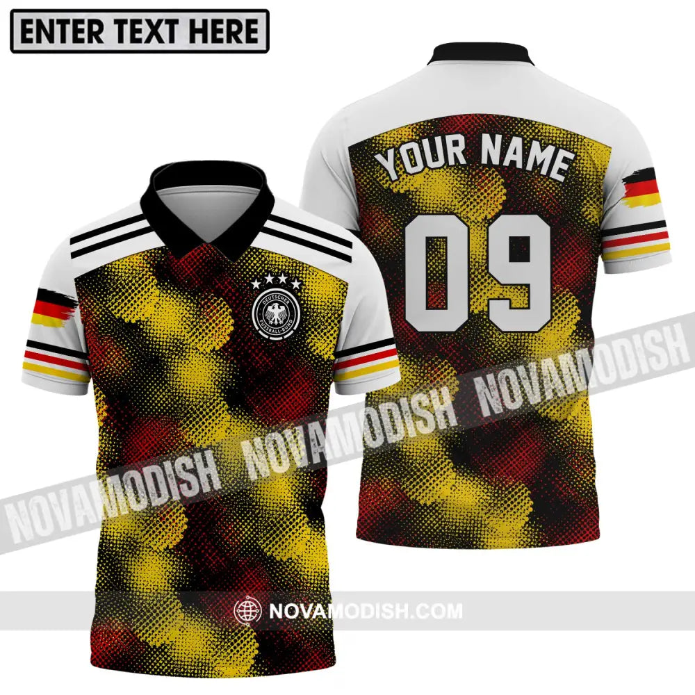 Unisex Shirt - Custom Name And Number Shirt Germany Flag Color Shirt Polo Shirt / S T-shirt