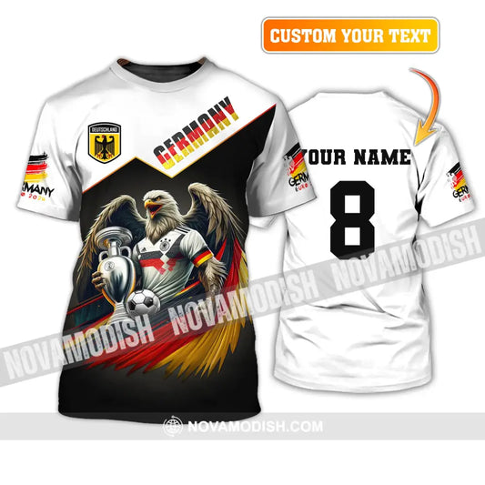 Unisex Shirt Custom Name And Number Germany Football Euro 2024 Long Sleeve Polo T-Shirt