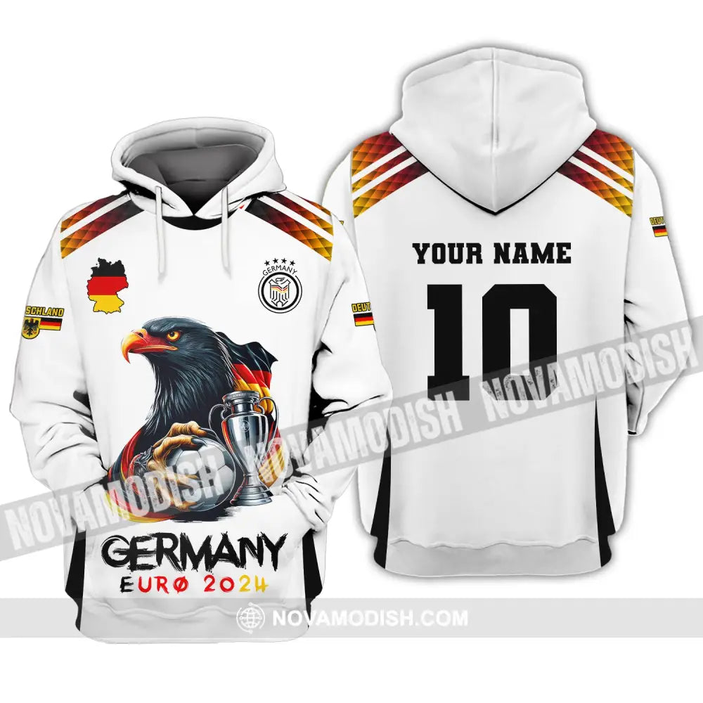 Unisex Shirt Custom Name And Number Germany Football Euro 2024 Polo Long Sleeve Hoodie / S T-Shirt