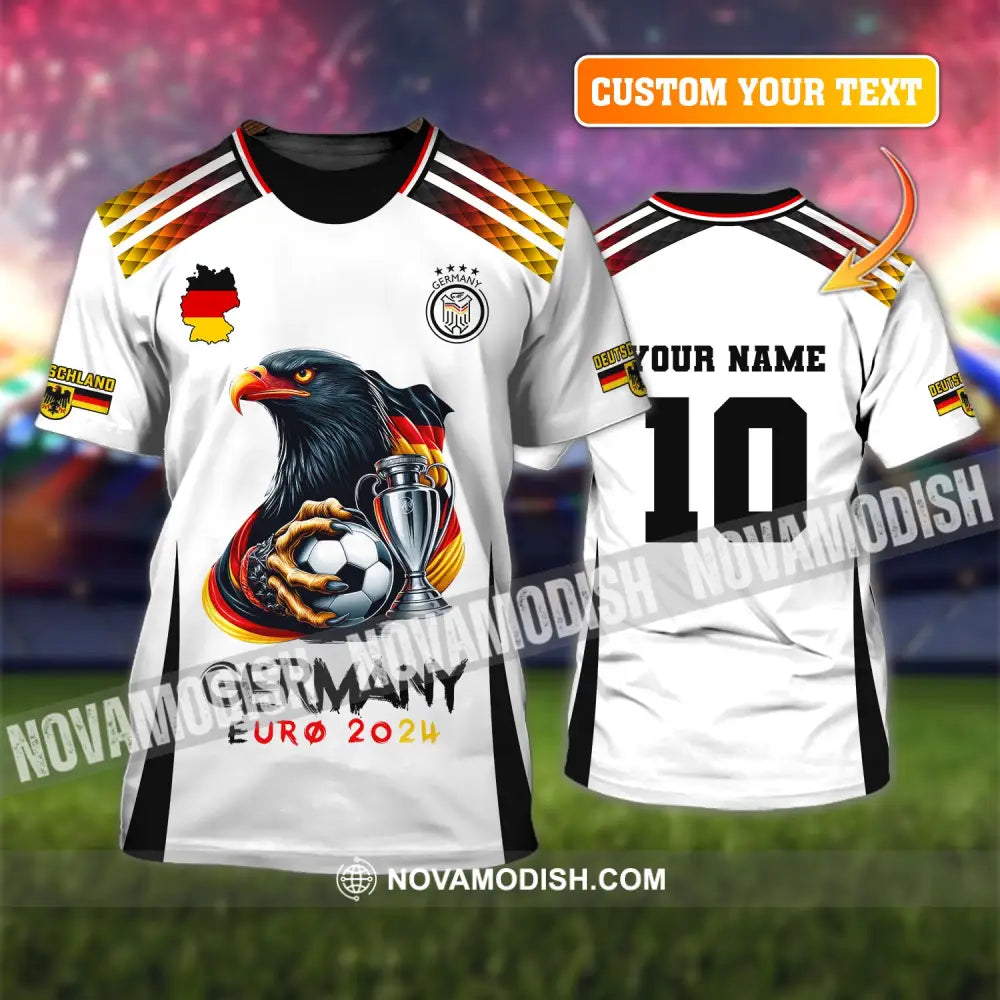 Unisex Shirt Custom Name And Number Germany Football Euro 2024 Polo Long Sleeve T-Shirt