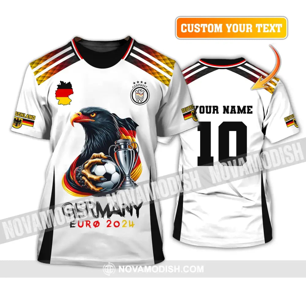 Unisex Shirt Custom Name And Number Germany Football Euro 2024 Polo Long Sleeve T-Shirt