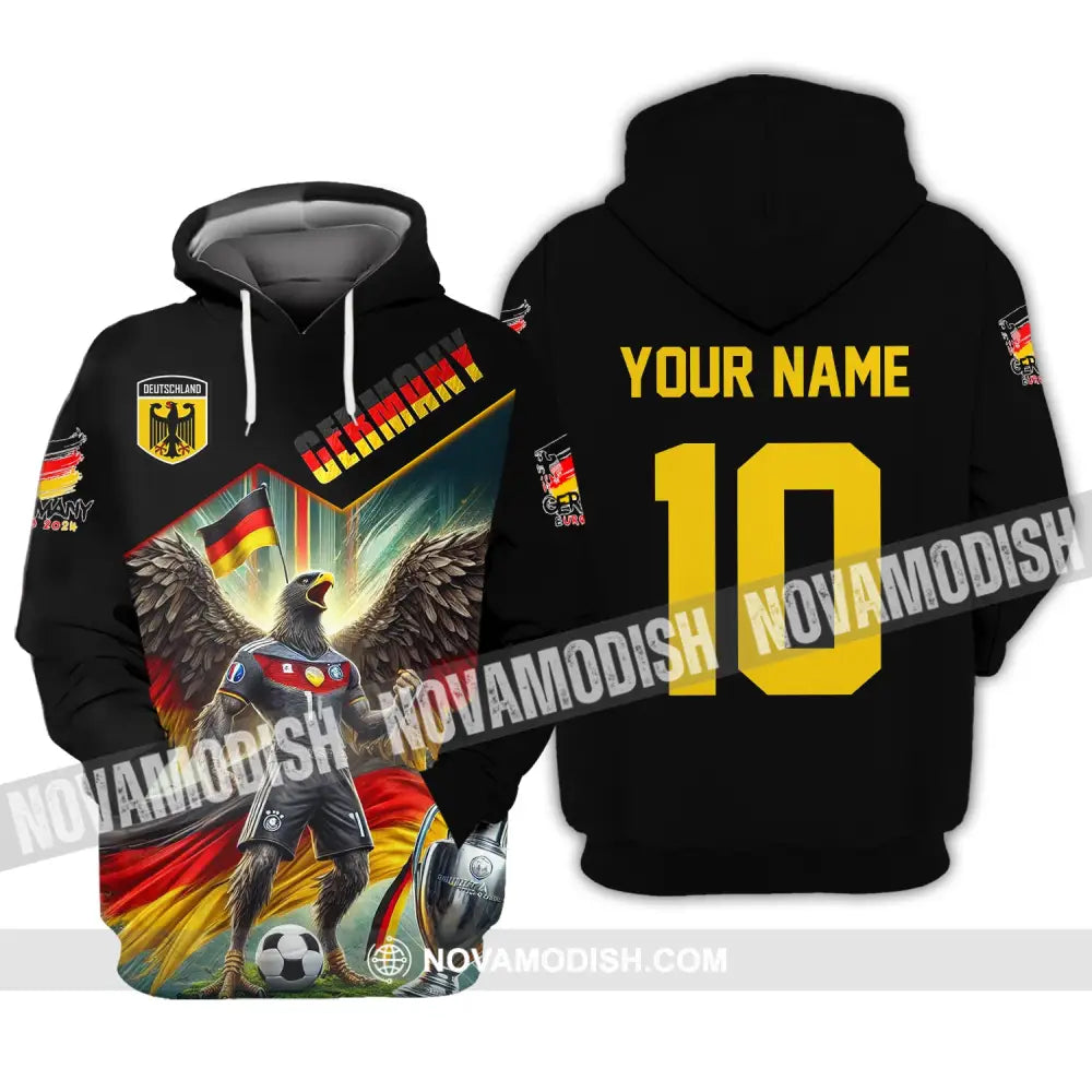 Unisex Shirt Custom Name And Number Germany Football Polo Long Sleeve Hoodie / S T-Shirt