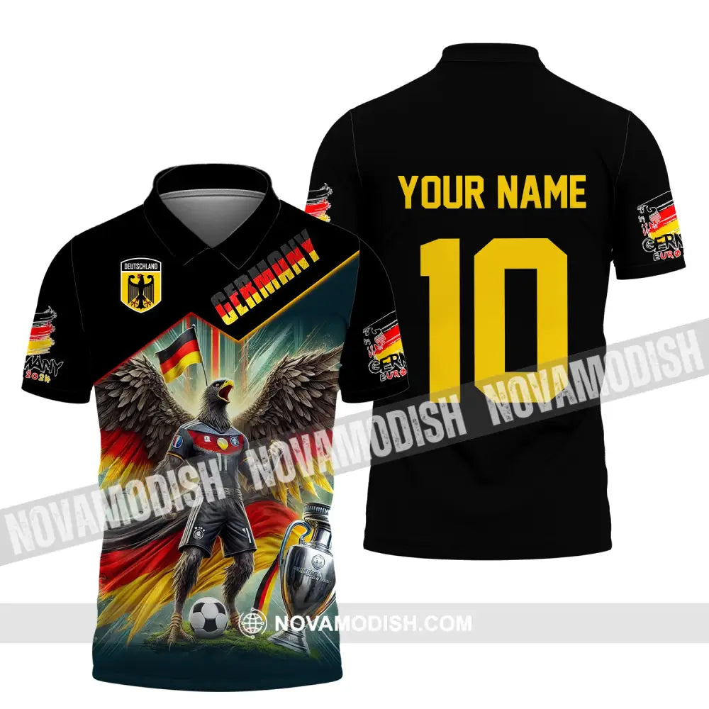 Unisex Shirt Custom Name And Number Germany Football Polo Long Sleeve / S T-Shirt