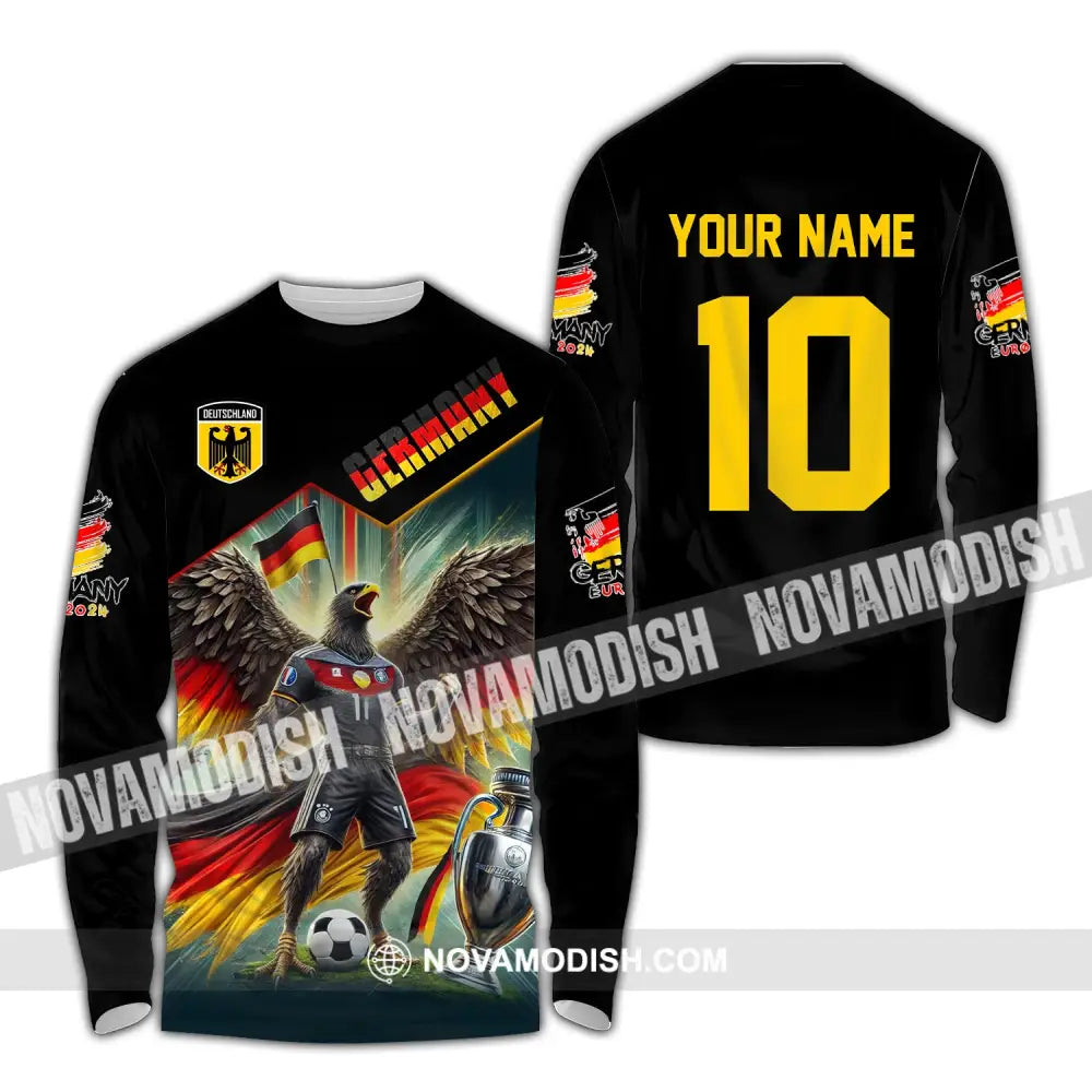 Unisex Shirt Custom Name And Number Germany Football Polo Long Sleeve / S T-Shirt