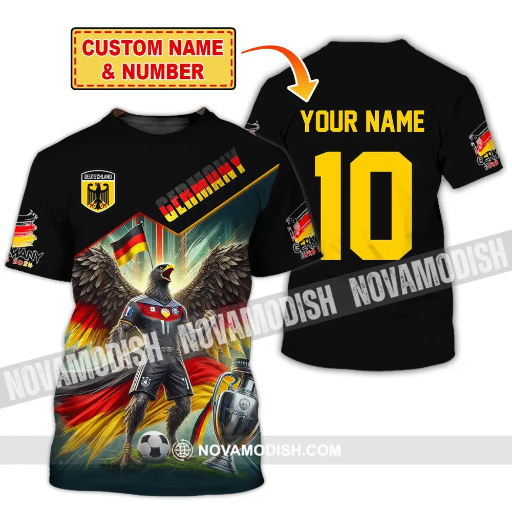 Unisex Shirt Custom Name And Number Germany Football Polo Long Sleeve T-Shirt