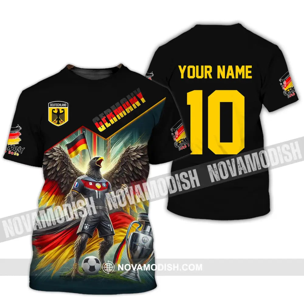 Unisex Shirt Custom Name And Number Germany Football Polo Long Sleeve T-Shirt / S