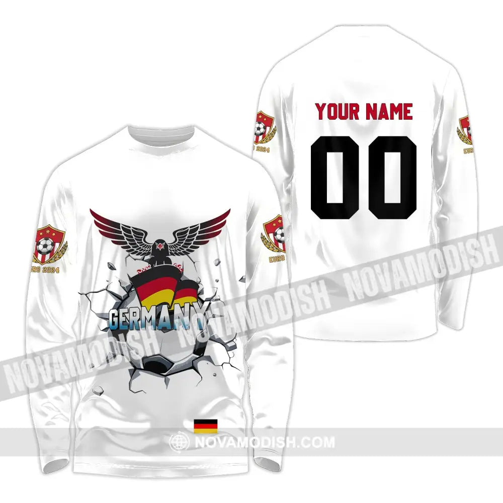Unisex Shirt - Custom Name And Number Shirt Germany National Team Euro 2024 Long Sleeve Shirt / S T-shirt