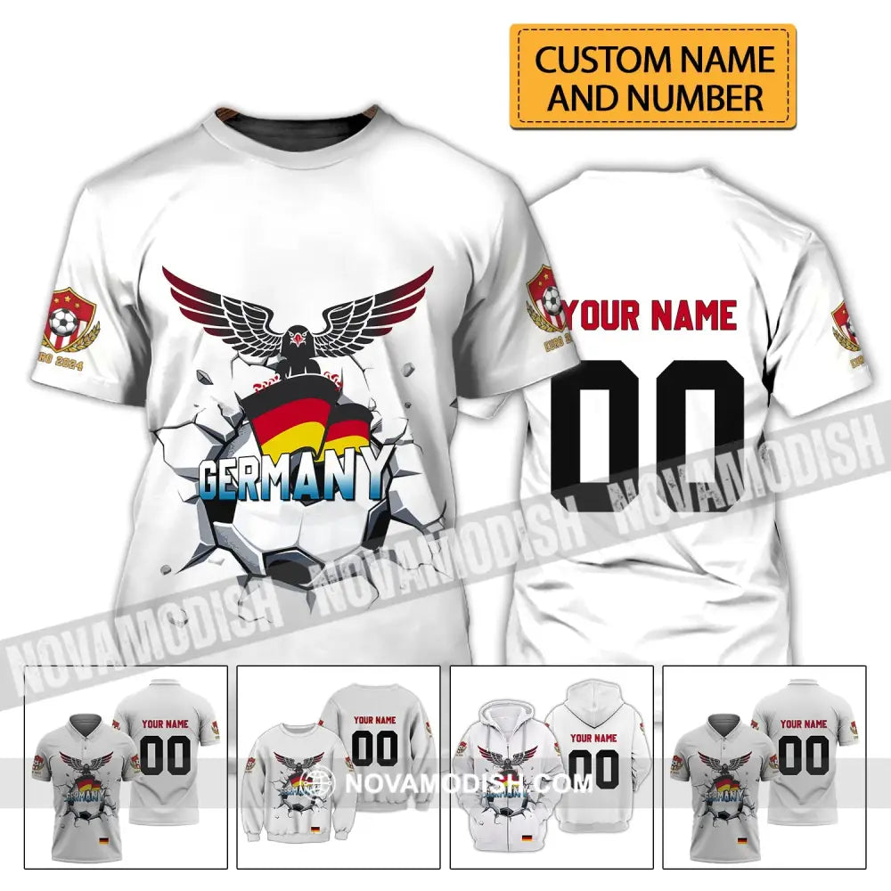 Unisex Shirt - Custom Name And Number Shirt Germany National Team Euro 2024 T-shirt