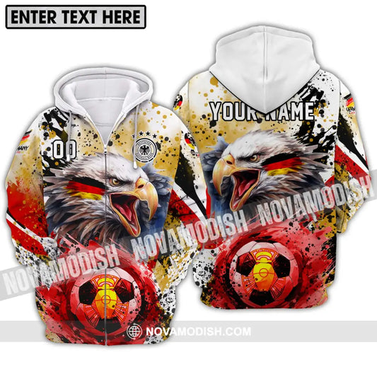Unisex Shirt - Custom Name And Number Shirt Germany National Team Euro 2024 Shirt Zipper Hoodie / S T-shirt