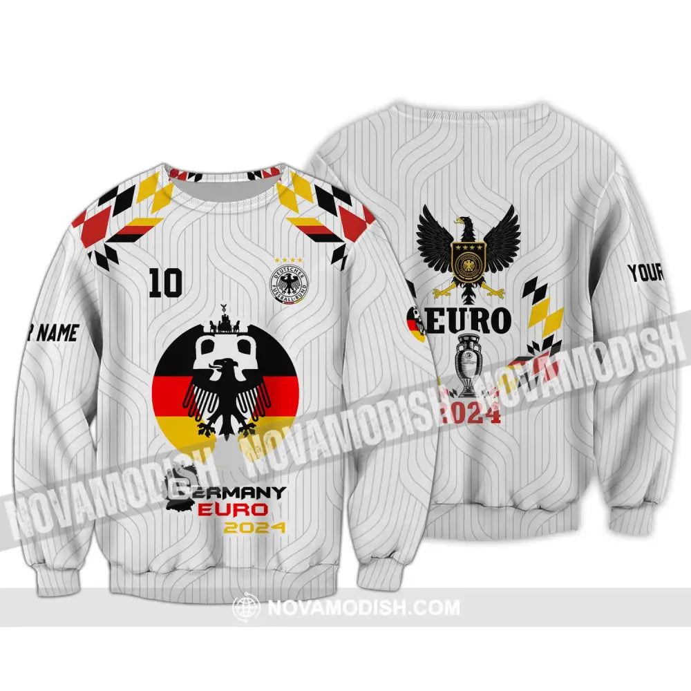 Unisex Shirt - Custom Name And Number Shirt Germany Team Euro 2024 Shirt Long Sleeve / S T-shirt