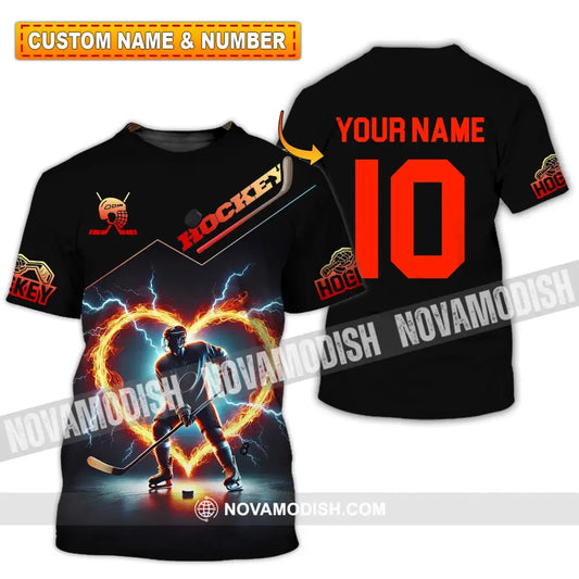 Unisex Shirt - Custom Name And Number Hockey T-Shirt