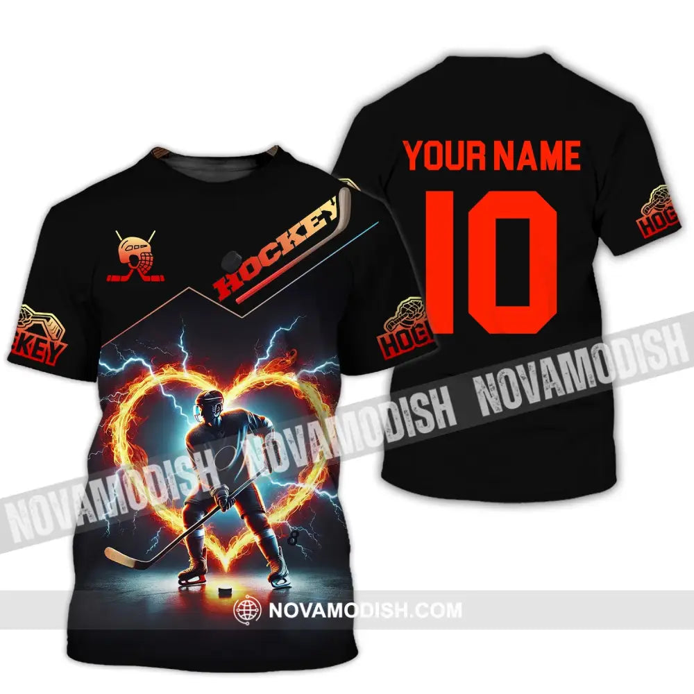 Unisex Shirt - Custom Name And Number Hockey T-Shirt / S T-Shirt