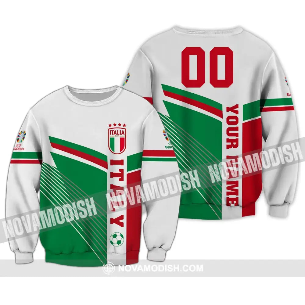 Unisex Shirt - Custom Name And Number Shirt Italy National Team Shirt Long Sleeve / S T-shirt