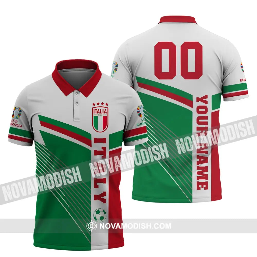 Unisex Shirt - Custom Name And Number Shirt Italy National Team Shirt Polo Shirt / S T-shirt