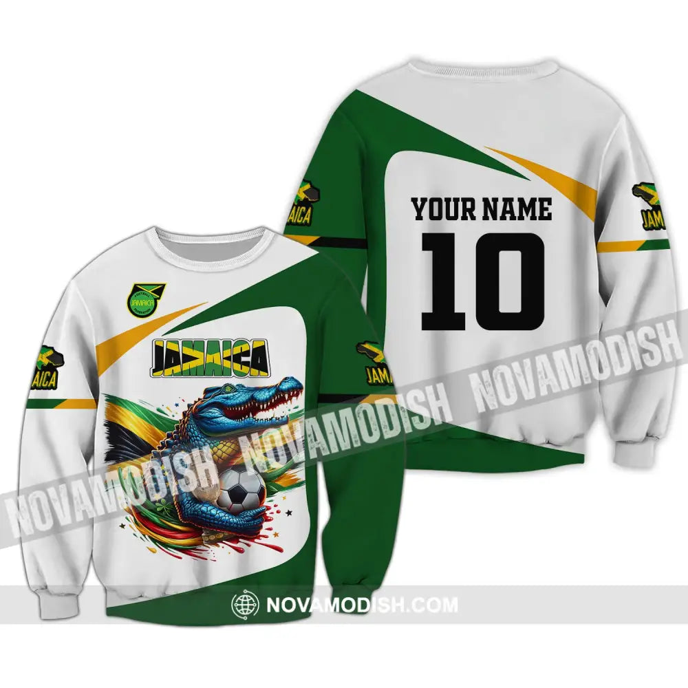 Unisex Shirt Custom Name And Number Jamaica Football Polo Euro 2024 Hoodie Long Sleeve / S T-Shirt