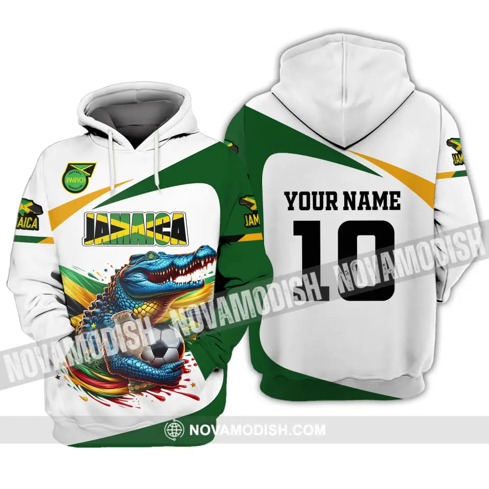 Unisex Shirt Custom Name And Number Jamaica Football Polo Euro 2024 Hoodie Long Sleeve / S T-Shirt