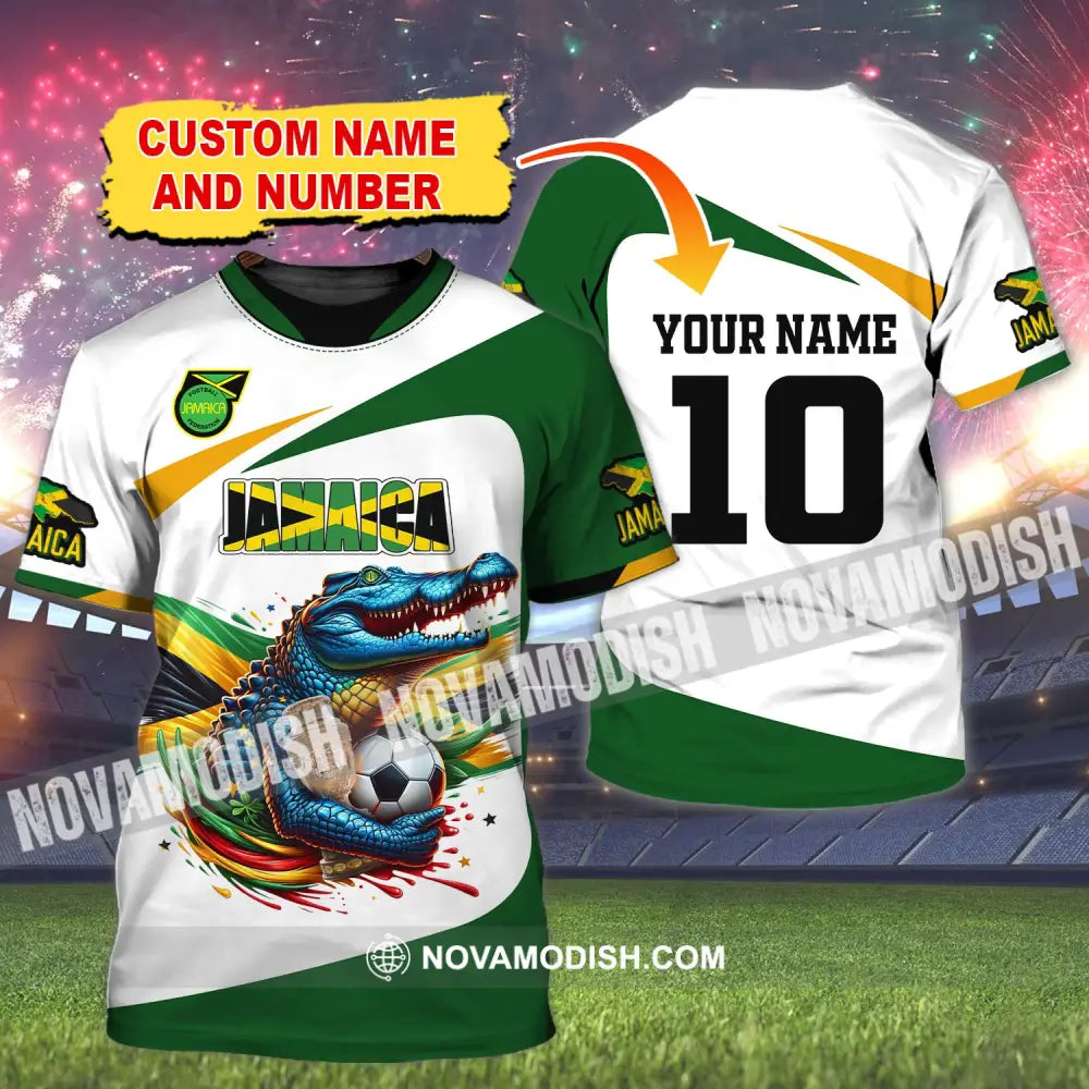 Unisex Shirt Custom Name And Number Jamaica Football Polo Euro 2024 Hoodie Long Sleeve T-Shirt