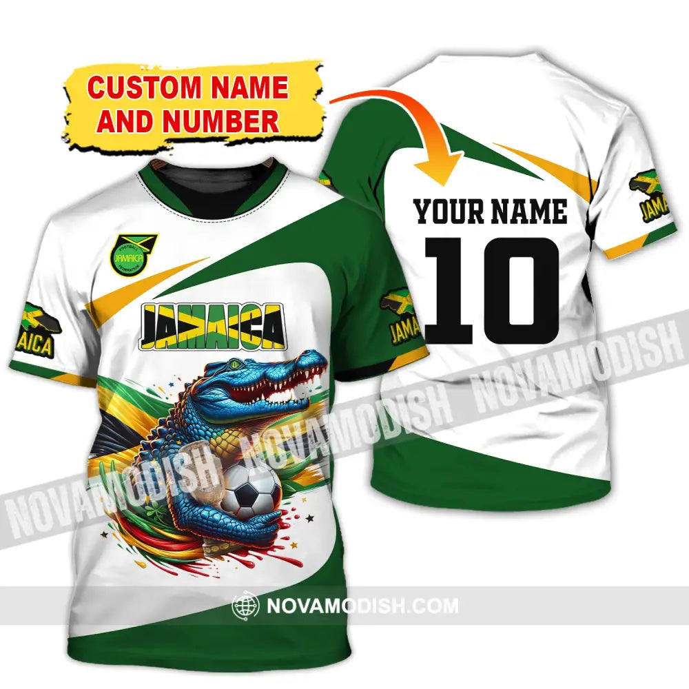 Unisex Shirt Custom Name And Number Jamaica Football Polo Euro 2024 Hoodie Long Sleeve T-Shirt