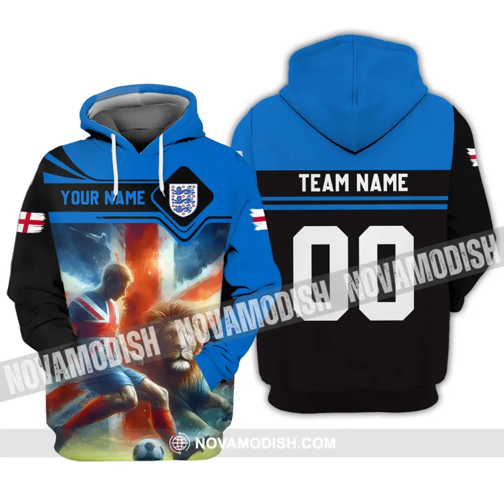 Unisex Shirt - Custom Name And Number Lion England National Team Euro Shirt 2024 Hoodie / S T-shirt